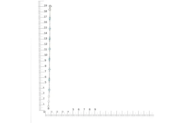 Браслет из белого золота с 8 топазами sky