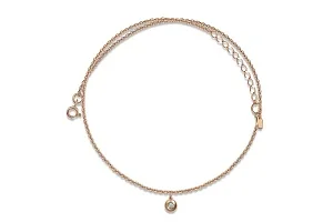 Колье из красного золота с бриллиантом