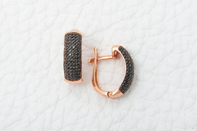 Серьги Дорожки из красного золота с 172 бриллиантами