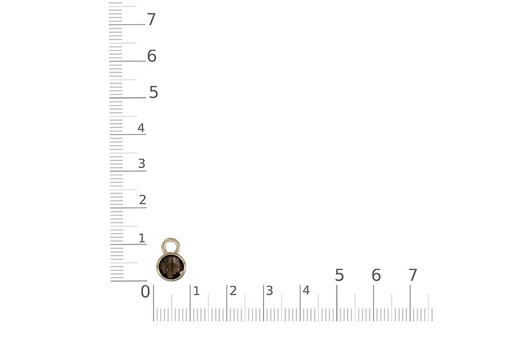 Подвеска серёг-трансформеров из жёлтого золота с раухтопазом