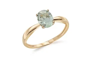 Кольцо из жёлтого золота с аметистом