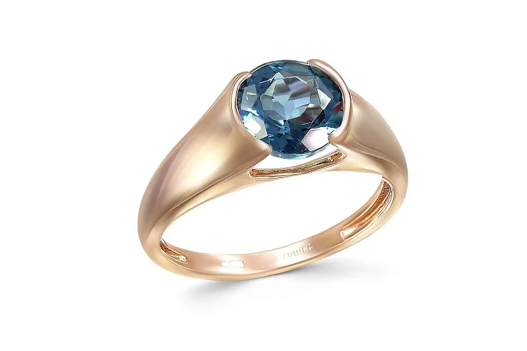 Кольцо из красного золота с топазом лондон