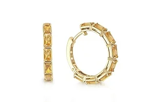 Серьги из жёлтого золота с 16 цитринами