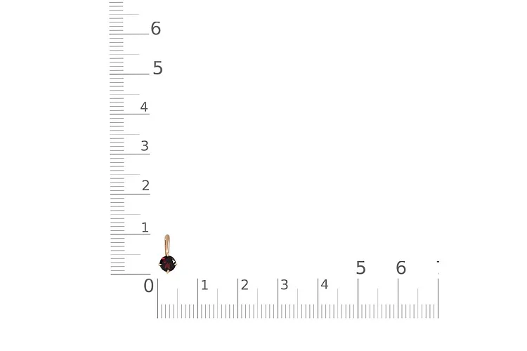 Подвеска из красного золота с гранатом