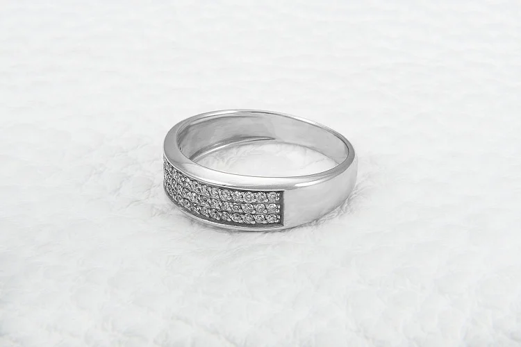 Кольцо Дорожка из белого золота с 54 бриллиантами