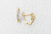 Серьги из жёлтого золота с 6 бриллиантами