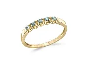 Кольцо Дорожка из жёлтого золота с 5 циркониями