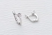 Серьги из белого золота с 2 бриллиантами