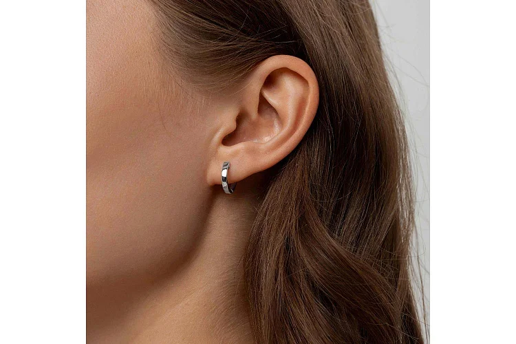 Основа серёг-трансформеров из белого золота без вставок