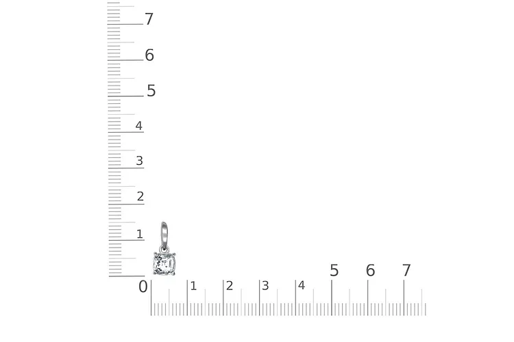 Серьги-пусеты из белого золота с 2 фианитами