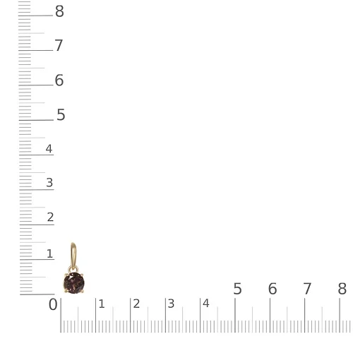 Подвеска из жёлтого золота с раухтопазом