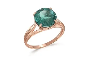 Кольцо из красного золота с кварцем