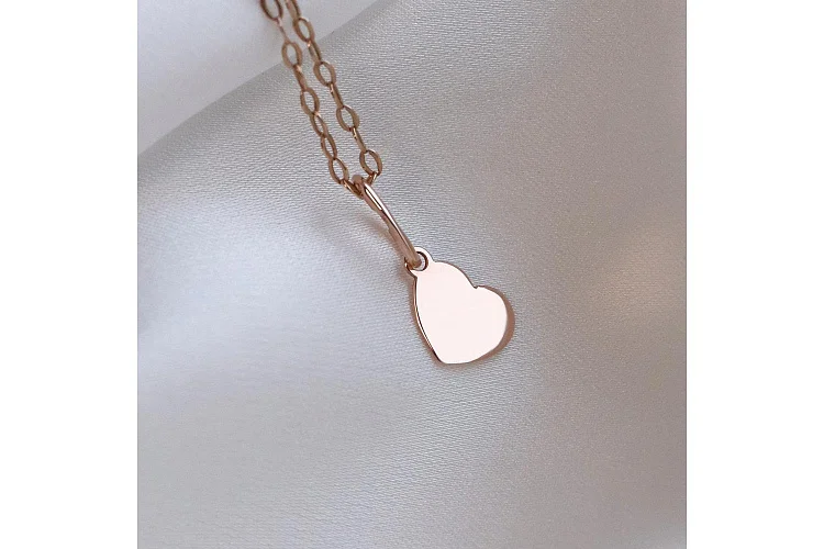 Подвеска Сердце из красного золота без вставок