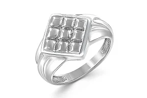 Кольцо Квадрат из белого золота без вставок