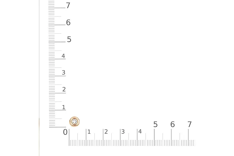 Подвеска Круг из красного золота с фианитом