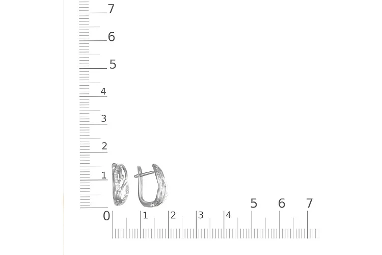 Серьги из белого золота с 18 бриллиантами