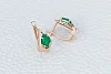 Серьги из красного золота с 4 агатами