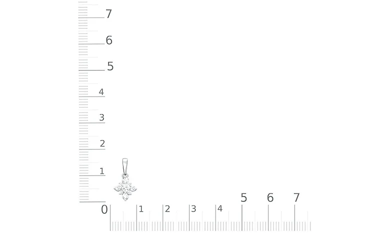 Подвеска из белого золота с 9 муассанитами