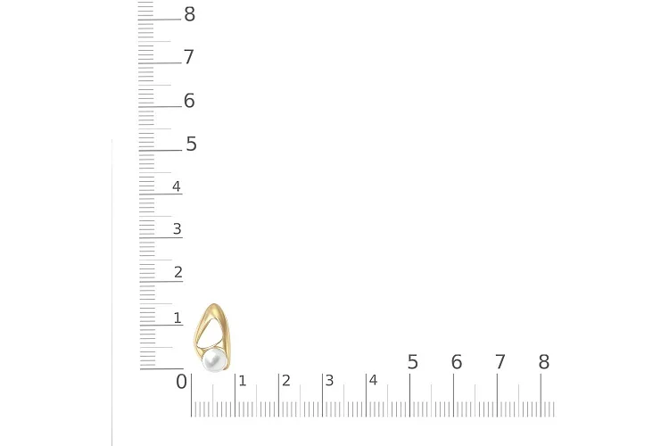 Подвеска из жёлтого золота с жемчугом