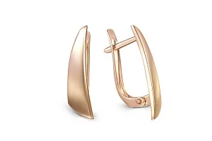 Серьги из красного золота без вставок