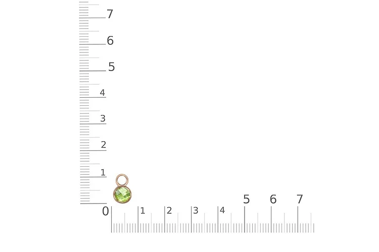Подвеска серёг-трансформеров из красного золота с хризолитом