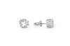 Серьги-пусеты Короны из белого золота с 2 кристаллами swarovski