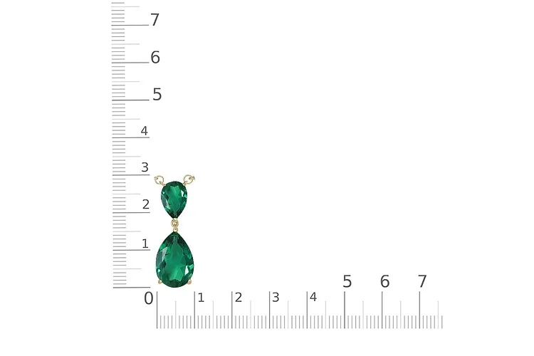 Колье из жёлтого золота с 3 изумрудами