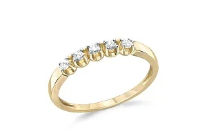 Кольцо Дорожка из жёлтого золота с 5 бриллиантами