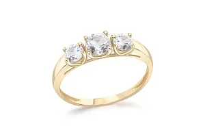 Кольцо из жёлтого золота с горным хрусталём