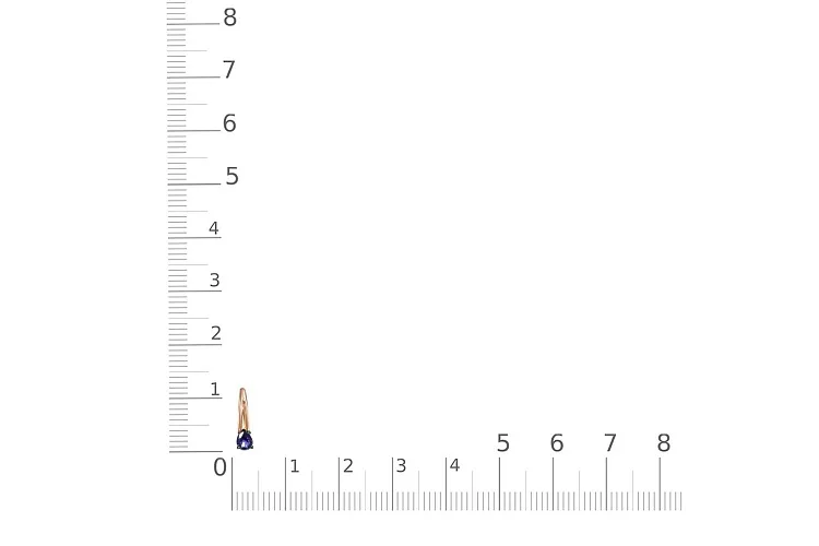 Подвеска из красного золота с сапфиром