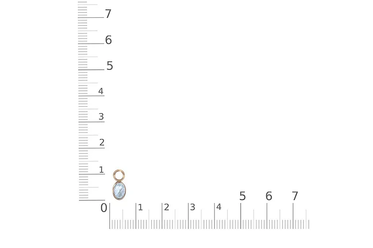 Подвеска серёг-трансформеров из красного золота с топазом sky
