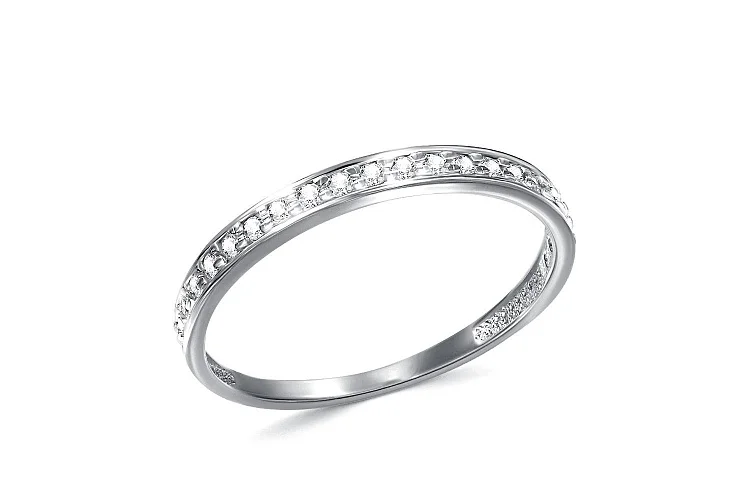 Кольцо Дорожка из белого золота с 21 бриллиантами