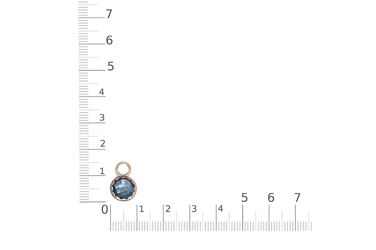 Подвеска серёг-трансформеров из красного золота с топазом лондон