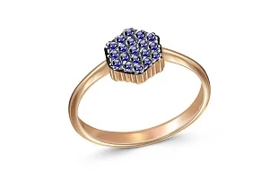 Кольцо из красного золота с 19 сапфирами
