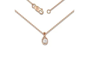 Колье из красного золота с бриллиантом