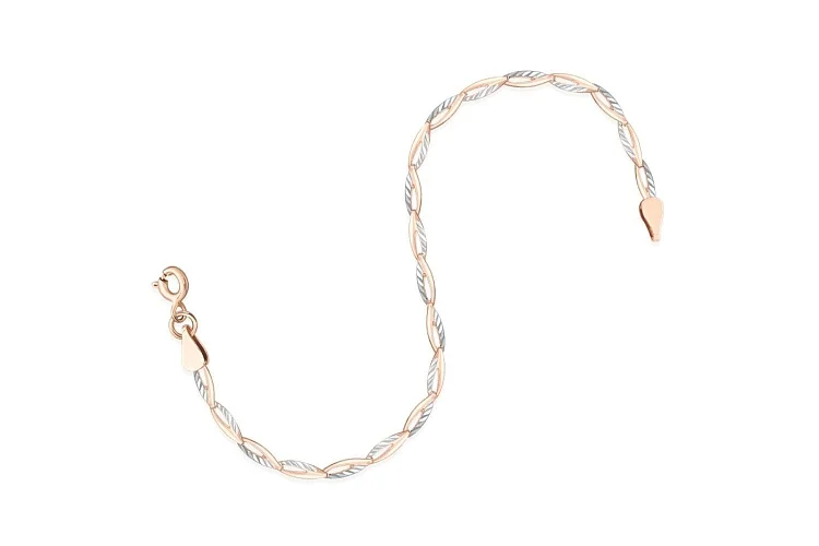 Браслет из красного золота без вставок