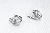 Серьги из белого золота с 2 фианитами