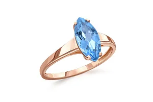 Кольцо из красного золота с топазом swiss