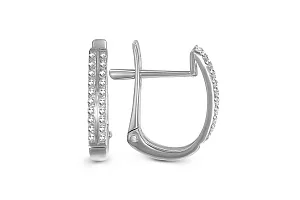 Серьги Дорожки из белого золота с 40 бриллиантами