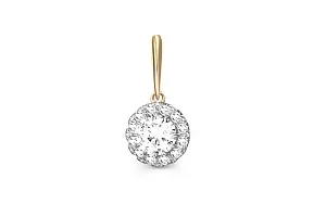 Подвеска из жёлтого золота с 13 фианитами