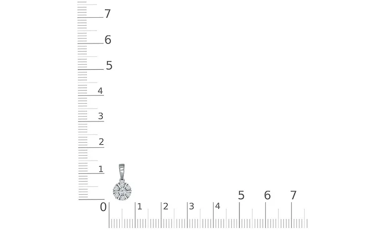Подвеска из белого золота с 9 бриллиантами