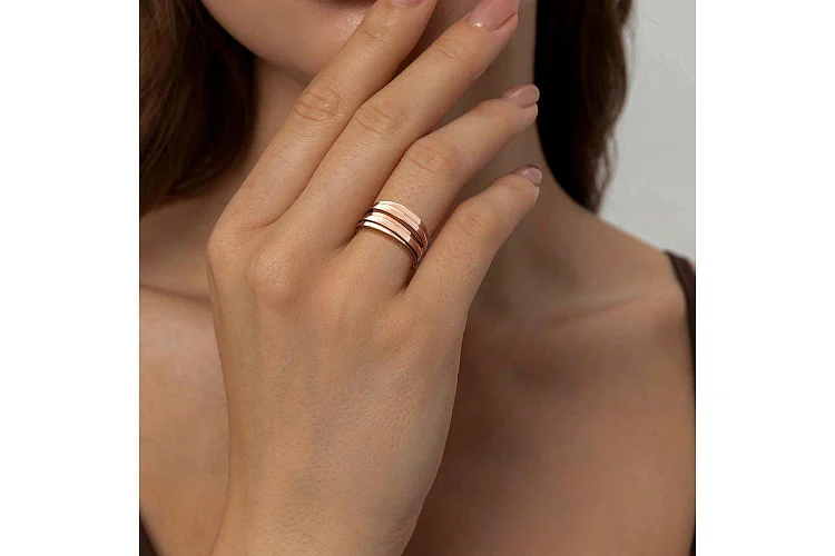 Кольцо из красного золота без вставок