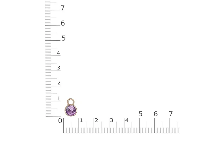 Подвеска серёг-трансформеров из красного золота с аметистом