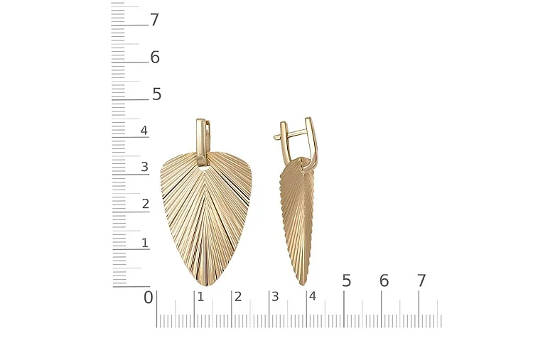 Серьги-трансформеры из жёлтого золота без вставок