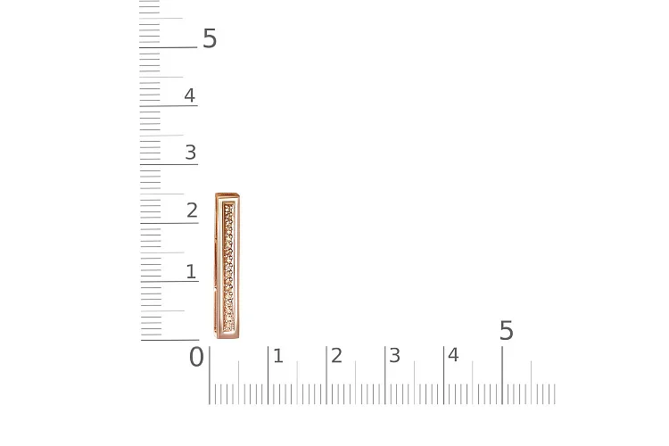 Подвеска Дорожка из красного золота с 17 фианитами