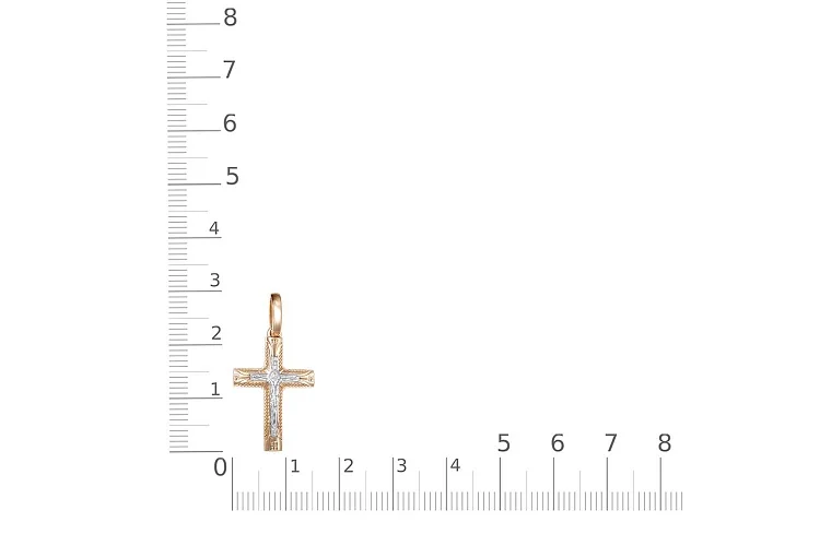 Крест из красного золота без вставок