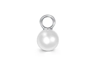 Подвеска серёг-трансформеров из белого золота с жемчугом