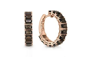 Серьги из красного золота с 26 раухтопазами