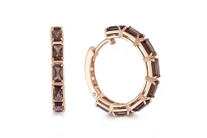 Серьги из красного золота с 16 раухтопазами