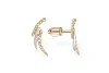 Серьги-пусеты из красного золота без вставок